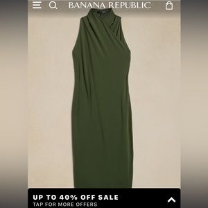 NWT Banana Republic Halter Midi Dress